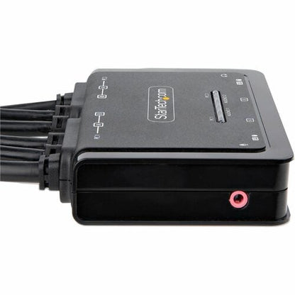 CONMUTADOR KVM COMPACTO 4K DE 2 PUERTOS - CONMUTADOR KVM CON CABLE PARA DOS MONITORES