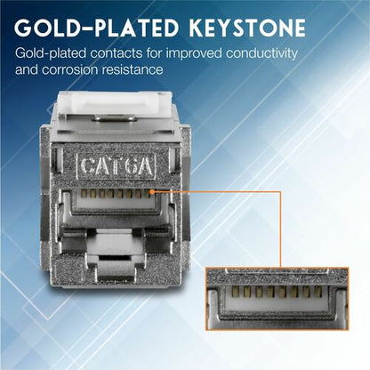 Acoplador en línea RJ-45 Keystone Cat6A de TRENDnet (paquete de 6) - 6 - 1 x RJ-45 Keystone -