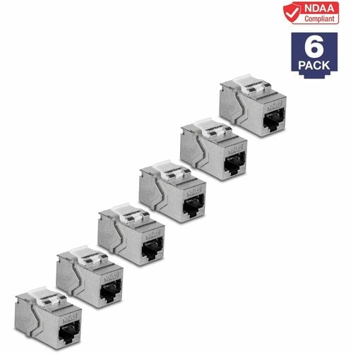 Coupleur en ligne TRENDnet Cat6A RJ-45 Keystone (lot de 6) - 6 - 1 x RJ-45 Keystone -