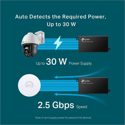 Injecteur PoE+ 2,5 G TP-Link TL-POE260S - Entrée 120 V CA, 230 V CA - 1 x 2,5 Gigabit
