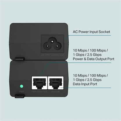 Injecteur PoE+ 2,5 G TP-Link TL-POE260S - Entrée 120 V CA, 230 V CA - 1 x 2,5 Gigabit
