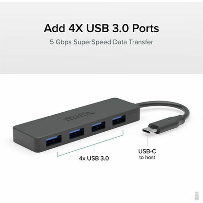 Adaptateur USB-C vers USB enfichable, hub USB 3.0 4 ports, répartiteur USB