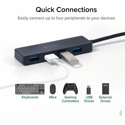Hub USB 3.0 Plugable 4 ports, répartiteur USB pour ordinateur portable - Compatible