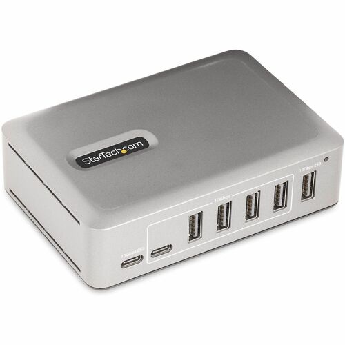 HUB USB C DE 7 PUERTOS CON ALIMENTACIÓN AUTOMÁTICA PARA PORTÁTILES DE ESCRITORIO
