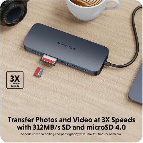 Concentrador USB-C de 11 puertos Targus HyperDrive Next - Lector de tarjetas de memoria
