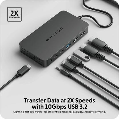 Hyper HyperDrive Next Dual 4K HDMI 7 puertos USB