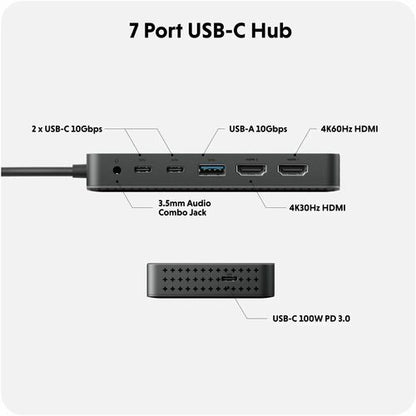Hyper HyperDrive Next Dual 4K HDMI 7 puertos USB