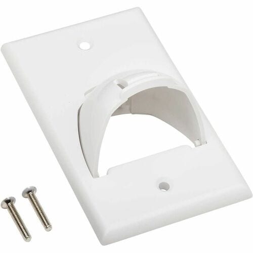 Placa de pared para cables a granel de una sola unidad, con ángulo ascendente o descendente, de Tripp Lite by Eaton, blanca, TAA - 1 x T