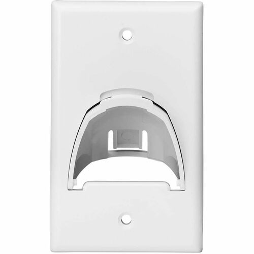 Placa de pared para cables a granel de una sola unidad, en ángulo ascendente o descendente, de Tripp Lite by Eaton, color blanco, T