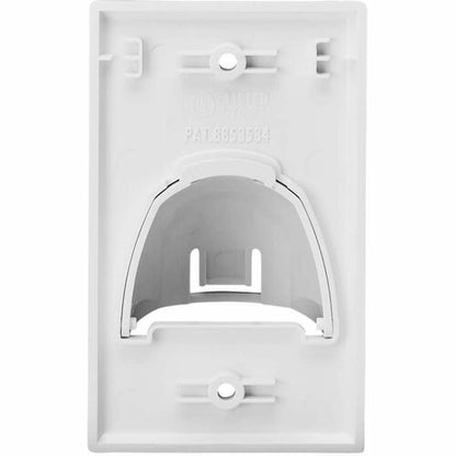 Placa de pared para cables a granel de una sola unidad, en ángulo ascendente o descendente, de Tripp Lite by Eaton, color blanco, T