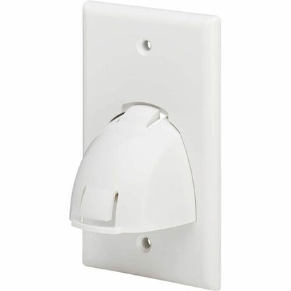 Placa de pared para cables a granel de una sola unidad, en ángulo ascendente o descendente, de Tripp Lite by Eaton, color blanco, T