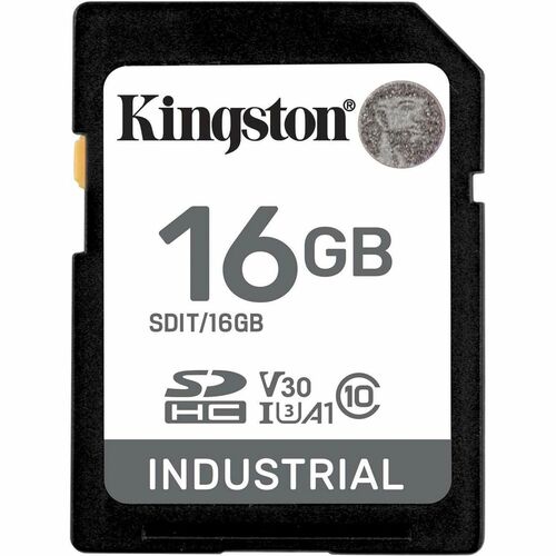 16GB SDHC INDUSTRIAL -40C TO 85C C10 UHS-I U3 V30 A1 PSLC