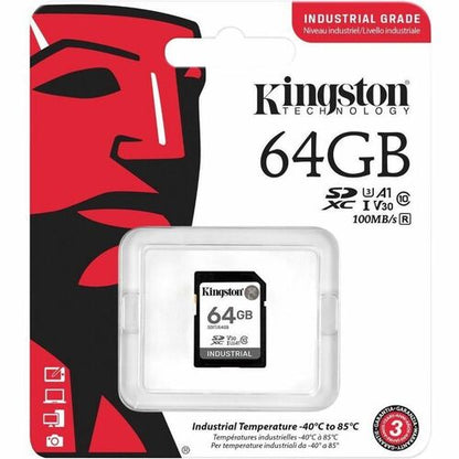 64GB SDXC INDUSTRIAL -40C TO 85C C10 UHS-I U3 V30 A1 PSLC