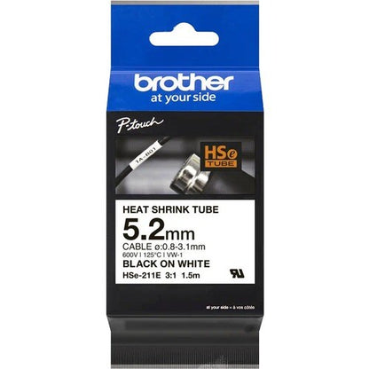 Etiqueta para cables y alambres Brother HSe - 5,20 mm de ancho x 1500 mm de largo