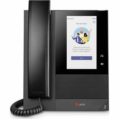 Teléfono multimedia empresarial Poly CCX 400 para Microsoft Teams y PoE