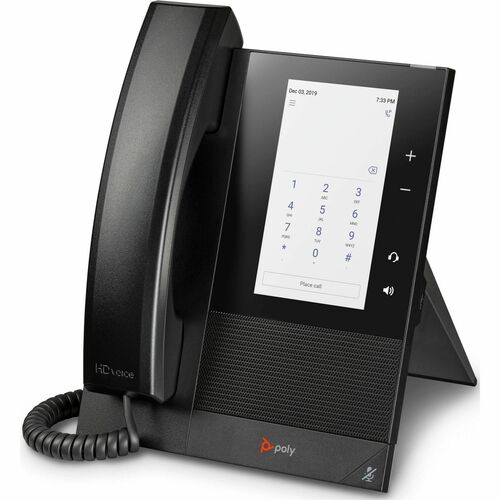Teléfono multimedia empresarial Poly CCX 400 para Microsoft Teams y PoE