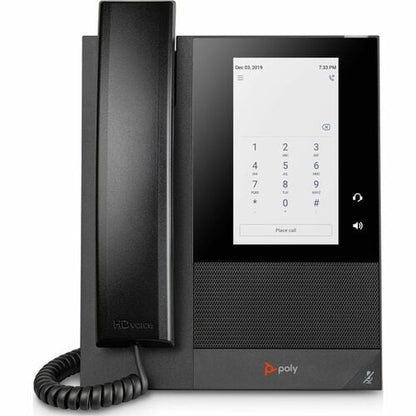 Teléfono multimedia empresarial Poly CCX 400 para Microsoft Teams y PoE