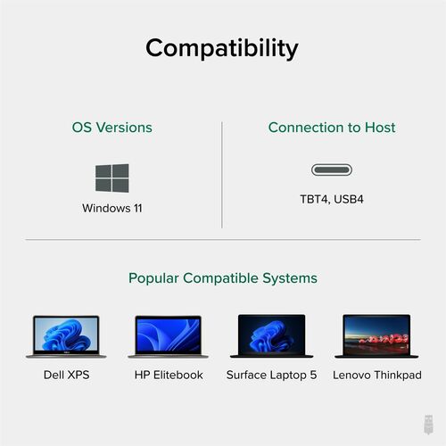 Station d'accueil USB-C Plugable pour deux écrans, 11 pouces