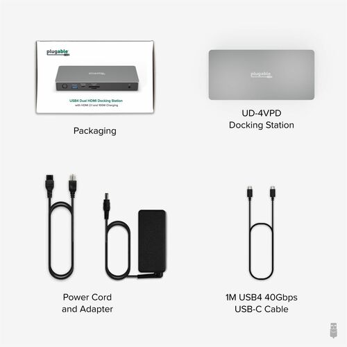 Station d'accueil USB-C Plugable pour deux écrans, 11 pouces