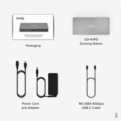 Station d'accueil USB-C Plugable pour deux écrans, 11 pouces