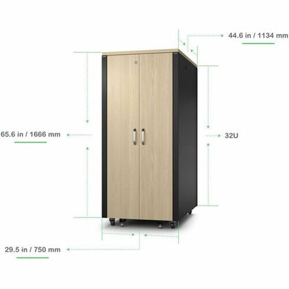 Boîtier de rack serveur insonorisé APC by Schneider Electric NetShelter, 32U