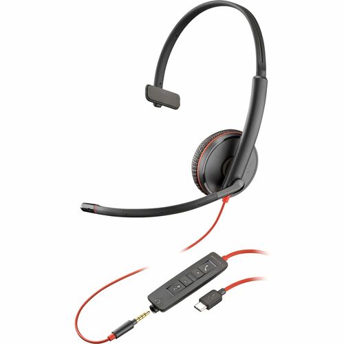 Poly Blackwire C3215 Monaural Headset +Carry Case
