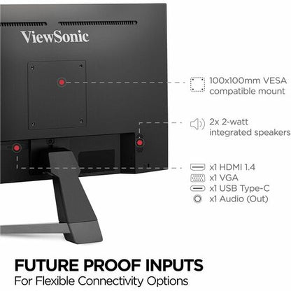 Monitor LED Full HD ViewSonic VX2467U de 24" - 16:9 - Negro