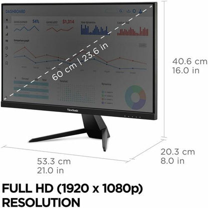 Monitor LED Full HD ViewSonic VX2467U de 24" - 16:9 - Negro