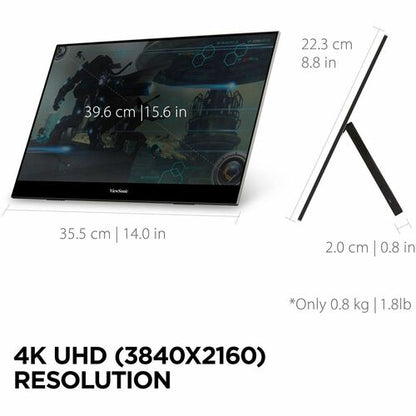 Moniteur LED de jeu ViewSonic VX1655-4K 16 pouces 4K UHD - 16:9