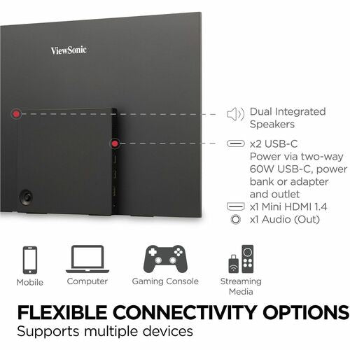 Moniteur LED de jeu ViewSonic VX1655-4K 16 pouces 4K UHD - 16:9