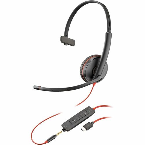 Auriculares monoaurales Poly Blackwire C3215 + estuche de transporte