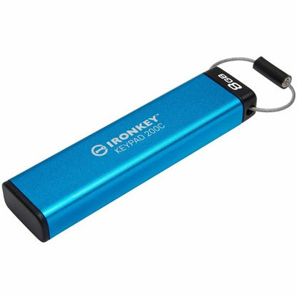 8GB USB-C IRONKEY KEYPAD 200C FIPS 140-3 LVL 3 AES-256