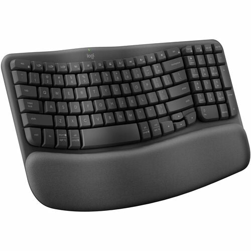 Logitech Wave Keys Wireless Ergonomic Keyboard - Wireless Connectivity - Bluetooth