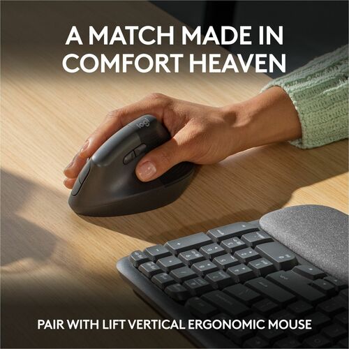 Teclado ergonómico inalámbrico Logitech Wave Keys - Conectividad inalámbrica - Bluetooth