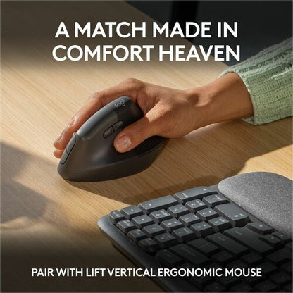 Teclado ergonómico inalámbrico Logitech Wave Keys - Conectividad inalámbrica - Bluetooth