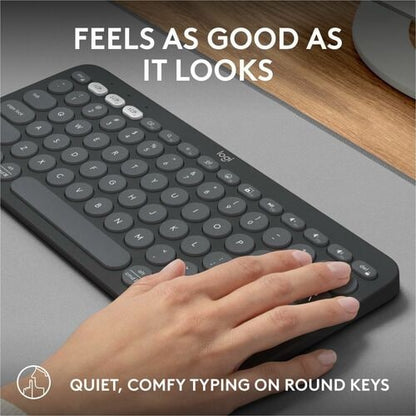 Clavier Logitech Pebble Keys 2 K380S, graphite tonal