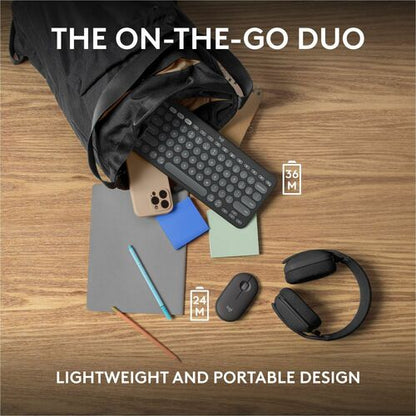 Clavier et souris Logitech Pebble 2 Combo - Clavier Bluetooth sans fil USB Type A