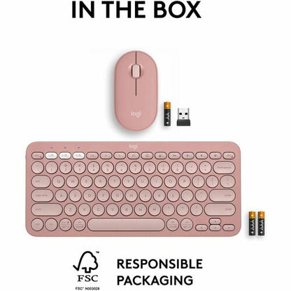 LOGITECH PEBBLE 2 COMBO ROSE TONAL MULTI 4