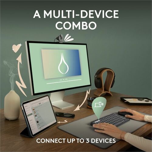 LOGITECH PEBBLE 2 COMBO BLANC TONAL MULTI 4