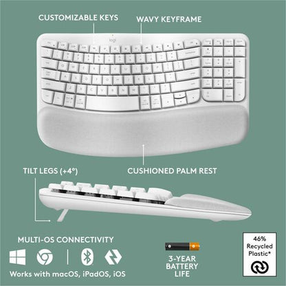 CLÉS LOGITECH WAVE BLANC CASSÉ MULTI 4