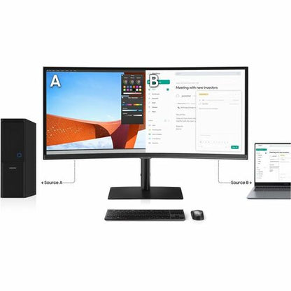 Samsung ViewFinity S6 S34C654UAN 34\" Class UW-QHD Curved Screen LCD Monitor - 21:9