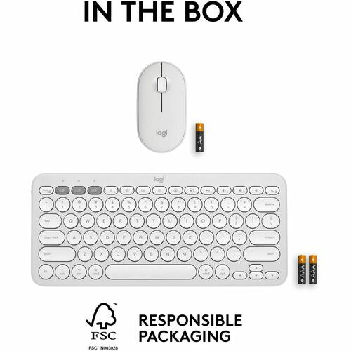 LOGITECH PEBBLE 2 COMBO FOR MAC TONAL WHITE MULTI 4