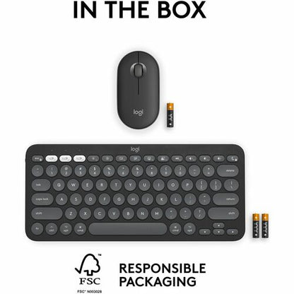 LOGITECH PEBBLE 2 COMBO POUR MAC GRAPHITE TONAL MULTI 4