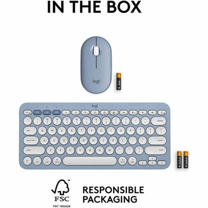 LOGITECH PEBBLE 2 COMBO POUR MAC BLEU TONAL MULTI 4