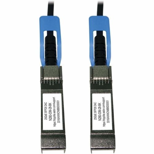 Tripp Lite by Eaton N280-03M-28-BK Twinaxial Network Cable - 9.8 ft (3 m) Twinax