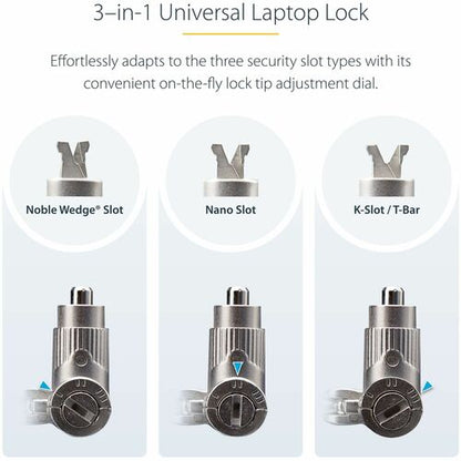 Candado universal para portátil StarTech.com de 2 metros