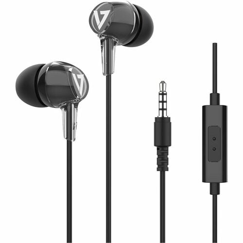 V7 Stereo Earbuds w/Inline Mic