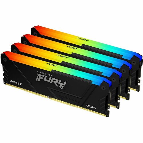 64GB 3200MT/S DDR4 CL16 DIMM KIT OF 4 1GX8 FURY BEAST RGB
