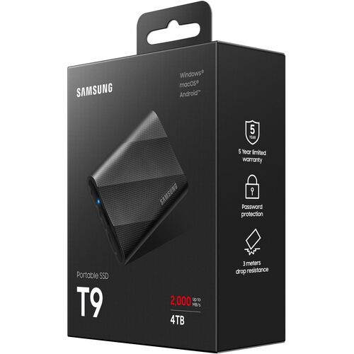 4TB USB 3.2 GEN. 2 T9 PORTABLE MULTI 5 SSD - BLACK