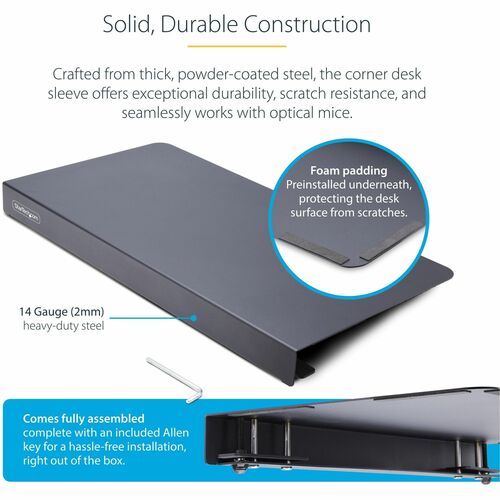 StarTech.com Manchon d'angle de bureau en acier, pour L